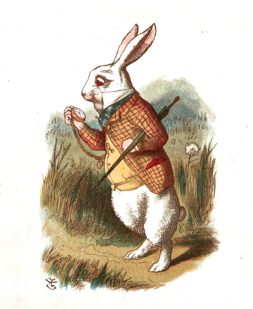El Conejo Blanco de John Tenniel en Alicia en el País de la Maravillas