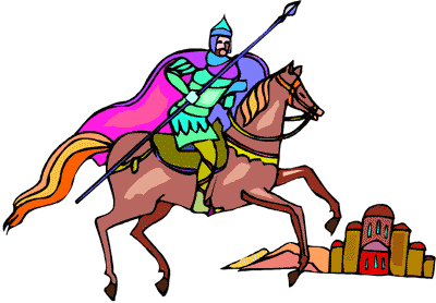 Knight with spear on horse