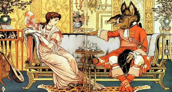 Beauty and the Beast Walter Crane