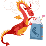 fairy tales - dragon reading book