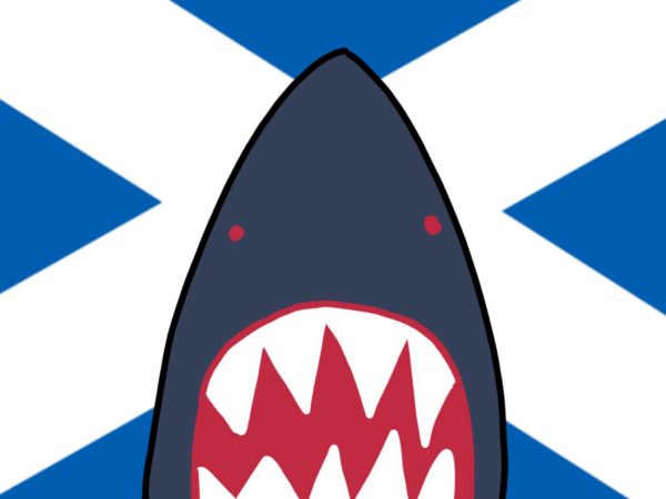 Scottish Shark with St Andrew Flag