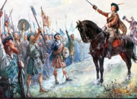 Bonnie Prince Charlie rallies the clans in 1745 for the rebellion