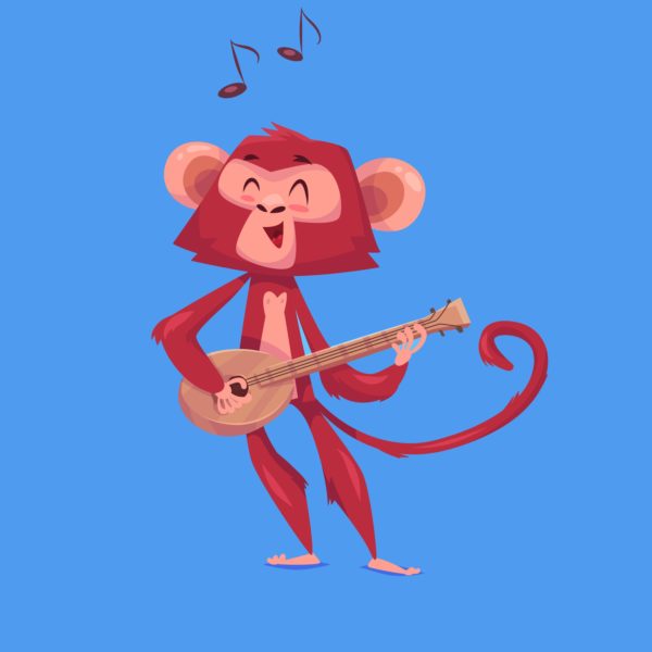 Monkey Playing Guitar