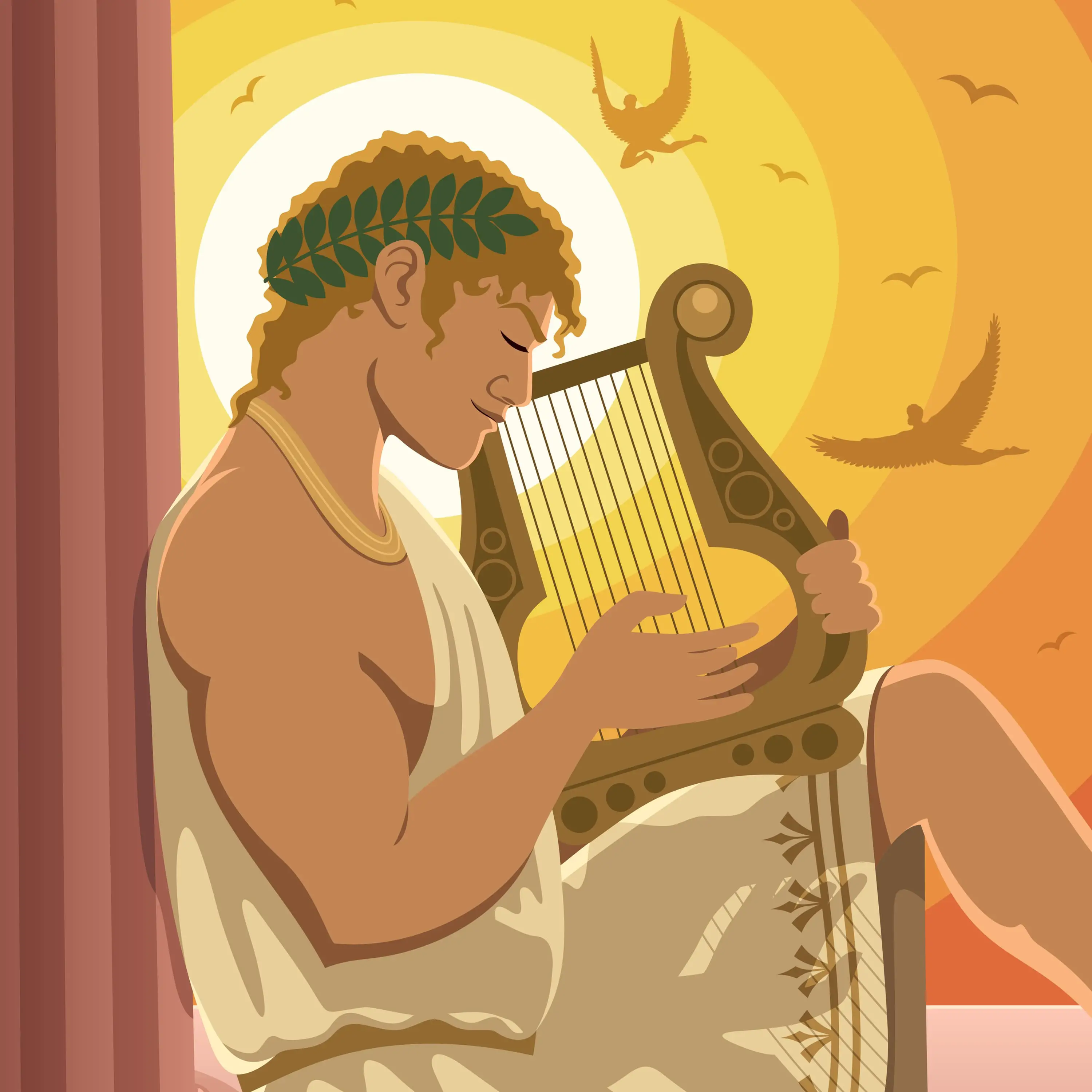 dans Wat leuk Monica How Apollo found his Lyre - Storynory