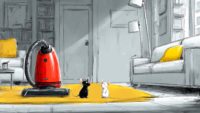 two mice and a vacuum